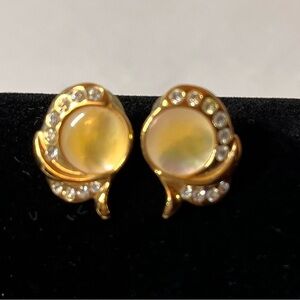 Fifth Avenue Gold & Mother of Pearl Crystal Stud Earrings
New
